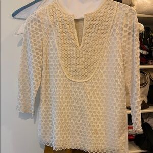 Elegant Cream Lace Women's Top